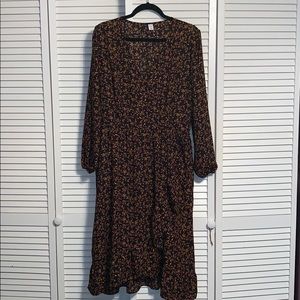 Old Navy Floral High Low Wrap Dress